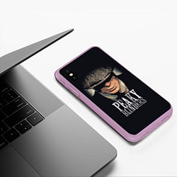 Чехол iPhone XS Max матовый Peaky Blinders, цвет: 3D-сиреневый — фото 2