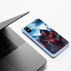 Чехол iPhone XS Max матовый Axe, цвет: 3D-голубой — фото 2