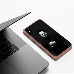 Чехол iPhone XS Max матовый Marilyn Manson, цвет: 3D-коричневый — фото 2