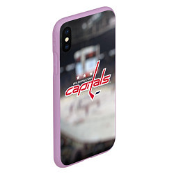 Чехол iPhone XS Max матовый Washington Capitals, цвет: 3D-сиреневый — фото 2