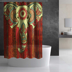 Шторка для душа Индийский слон, цвет: 3D-принт — фото 2