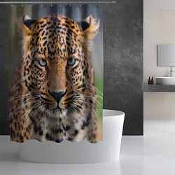 Шторка для душа Грустный леопард, цвет: 3D-принт — фото 2