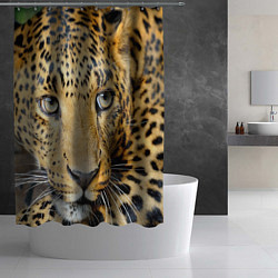 Шторка для душа Улыбка леопарда, цвет: 3D-принт — фото 2