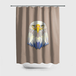 Шторка для душа Геометрический орел, цвет: 3D-принт