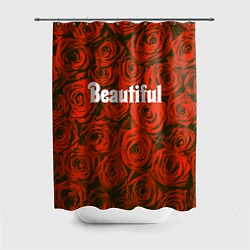 Шторка для душа Beautiful Roses, цвет: 3D-принт