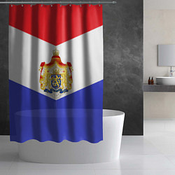 Шторка для душа Флаг и герб Голландии, цвет: 3D-принт — фото 2
