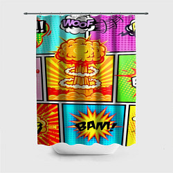 Шторка для душа Pop Art, цвет: 3D-принт