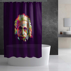 Шторка для душа Альберт Эйнштейн: Арт, цвет: 3D-принт — фото 2
