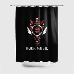 Шторка для душа Rock Music, цвет: 3D-принт