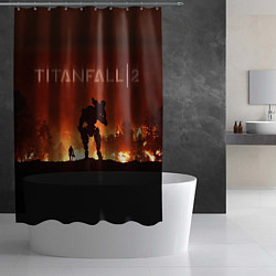 Шторка для душа Titanfall, цвет: 3D-принт — фото 2