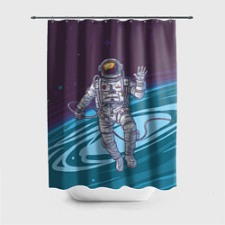 Шторка для душа Привет из космоса, цвет: 3D-принт