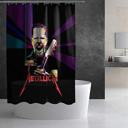 Шторка для душа Metallica: James Alan Hatfield, цвет: 3D-принт — фото 2