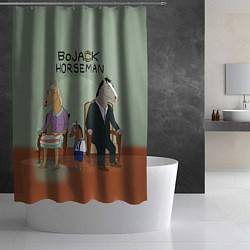 Шторка для душа BoJack Horseman, цвет: 3D-принт — фото 2