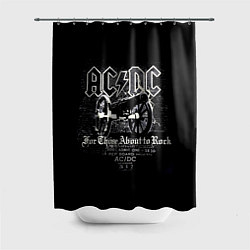Шторка для душа AC DC - gun, цвет: 3D-принт