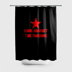 Шторка для душа Rage Against the Machine - red star, цвет: 3D-принт
