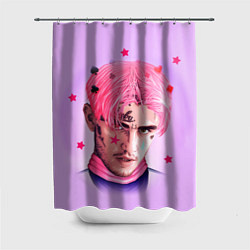 Шторка для душа Lil Peep: Pink Edition, цвет: 3D-принт