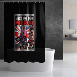 Шторка для душа Black Mirror: Pig Poster, цвет: 3D-принт — фото 2