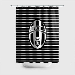 Шторка для душа FC Juventus: Black Lines, цвет: 3D-принт