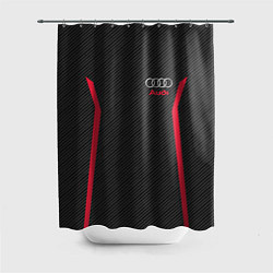 Шторка для душа Audi: Black Carbon, цвет: 3D-принт