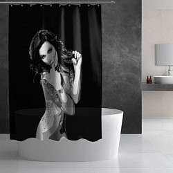 Шторка для душа Sexy Girl: Black & White, цвет: 3D-принт — фото 2