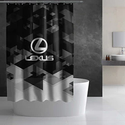 Шторка для душа Lexus sport geometry, цвет: 3D-принт — фото 2
