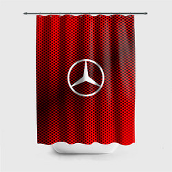 Шторка для душа Mercedes: Red Carbon, цвет: 3D-принт