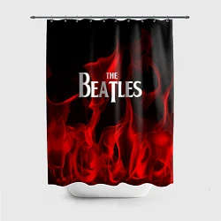 Шторка для душа The Beatles: Red Flame, цвет: 3D-принт