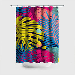 Шторка для душа Тропическая мода, цвет: 3D-принт