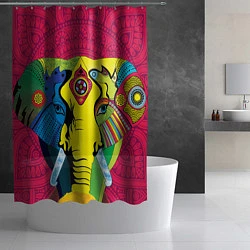 Шторка для душа Индийский слон, цвет: 3D-принт — фото 2