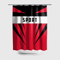 Шторка для душа Sport: Red Style, цвет: 3D-принт