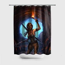Шторка для душа Tomb Raider: Cave, цвет: 3D-принт