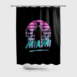 Шторка для душа Майами, цвет: 3D-принт