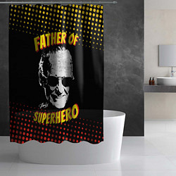 Шторка для душа Stan Lee: Father of Superhero, цвет: 3D-принт — фото 2