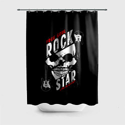Шторка для душа Free soul rock star, цвет: 3D-принт
