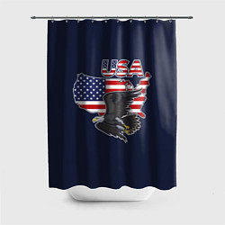 Шторка для душа USA - flag and eagle, цвет: 3D-принт