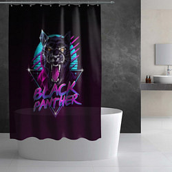 Шторка для душа Black Panther 80s, цвет: 3D-принт — фото 2