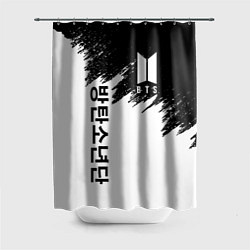 Шторка для душа BTS: White & Black, цвет: 3D-принт