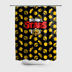 Шторка для душа Brawl Stars: Yellow Style, цвет: 3D-принт