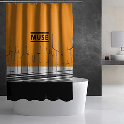 Шторка для душа Muse: Orange Mood, цвет: 3D-принт — фото 2