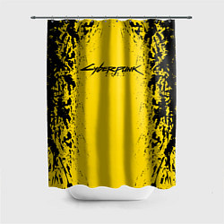 Шторка для душа Cyberpunk 2077 Samurai logo, цвет: 3D-принт