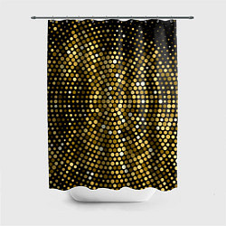 Шторка для душа Золотые блестящие блестки, цвет: 3D-принт