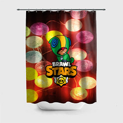 Шторка для душа BRAWL STARS НОВОГОДНИЙ, цвет: 3D-принт