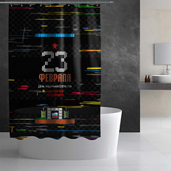Шторка для душа Танчики dendy 23 февраля, цвет: 3D-принт — фото 2