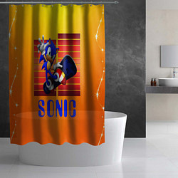 Шторка для душа Sonic - Соник, цвет: 3D-принт — фото 2
