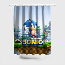 Шторка для душа SEGA SONIC, цвет: 3D-принт