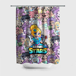 Шторка для душа BrawlStars Girls Oko, цвет: 3D-принт