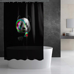 Шторка для душа Панда и мыльный пузырь, цвет: 3D-принт — фото 2