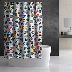 Шторка для душа NHL PATTERN Z, цвет: 3D-принт — фото 2
