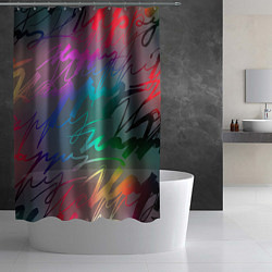 Шторка для душа Узоры, цвет: 3D-принт — фото 2