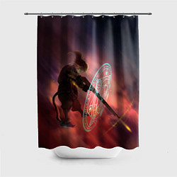 Шторка для душа Удар Тани, цвет: 3D-принт